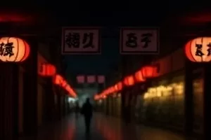《旧唱片行》封面，堆满黑胶唱片的木质货架