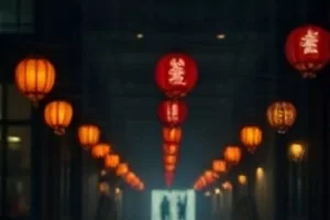 《暗房日记》封面，红光下摇晃的显影盘
